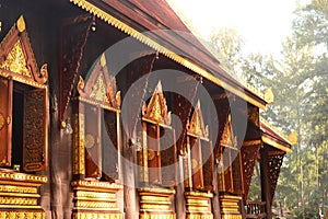 Side view of Wat Tha Sai. Thai Mueang. Thai Mueang district. Phang Nga province. Thailand