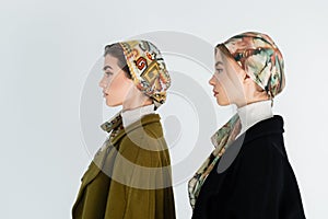 side view of women in patterned