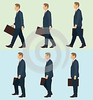 Side walk Cycle Illustration For Business man