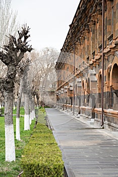 A side walk near the Christian Education Center at Etchmiadzin Cathedral