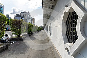 The side wall window of National Taiwan Democracy Memorial Hall