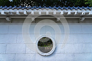 The side wall window of National Taiwan Democracy Memorial Hall