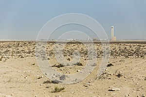 Side Way Desert of Abu Dhabi Road, UAE