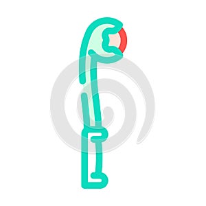 sidearm ball thrower color icon vector illustration