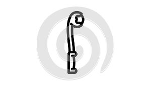 sidearm ball thrower line icon animation