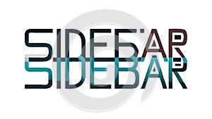 Sidebar Text Logo, Navigation and Interface Design, vector design Generative AI