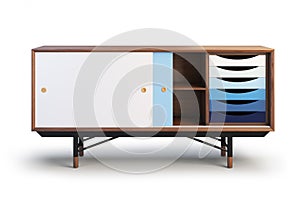 Sideboard with retractable shelves. 3d render