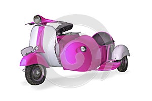 Sidecar pink, isolated on white background with clipping path