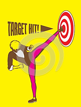 Sidekick Target Hit Goal Illustration