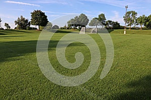 Sideline Soccer Field View