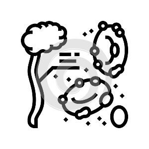 sideroblastic anemia sick line icon vector illustration