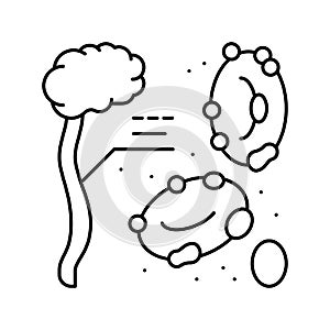 sideroblastic anemia sick line icon vector illustration