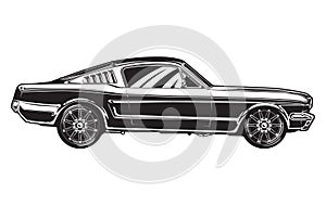 Sideview of a Muscle Car photo