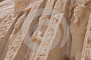 Sideview ot the temple of Abu Simbel