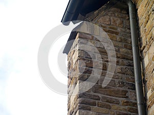 Sideview of a part of St. Peter`s Church Petrikirche in Muelheim