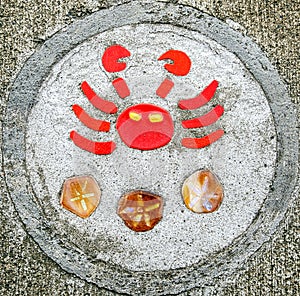 Sidewalk artwork, Crab