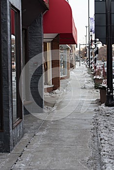 Sidewalk in Chicago suburbs