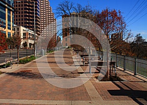 Sidewalk in downtown austin texas