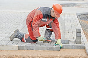 Sidewalk pavement construction works