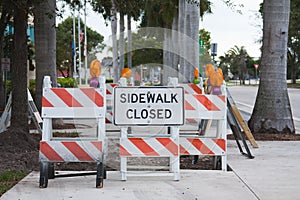 Sidewalk repairs in Miami beach