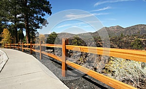 A Sidewalk at Sunset Crater