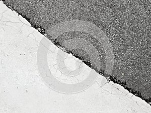 Sidewalk texture background in different colors. Cracked asphalt road.