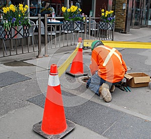 Sidewalk Worker