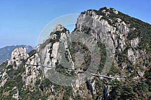 A sideway high in Mount Jiuhua, Nine Glorious Mountains