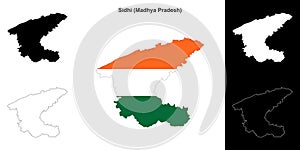 Sidhi outline map