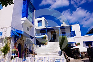 Sidi Bou Said - White and Blue CafÃÂ© Terrace, Arabian Architecture