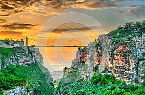 Sidi M`Cid Bridge across the Rhummel River in Constantine, Algeria photo