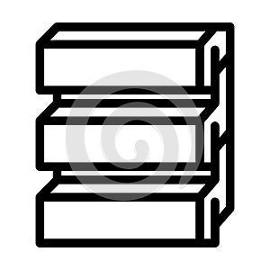 siding building material line icon vector illustration