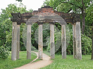 Sieben Saeulen ruins in Dessau Germany