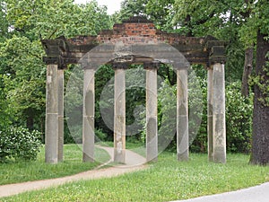 Sieben Saeulen ruins in Dessau Germany