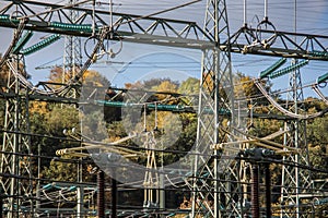 Siegen substation with cables and insulators