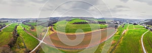 Siegerland germany naturescape panorama in winter from above