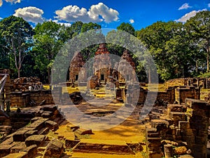 Siem Reap, Cambodia, December 31, 2019: Preah Ko temple