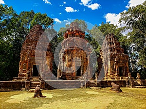 Siem Reap, Cambodia, December 31, 2019: Preah Ko temple