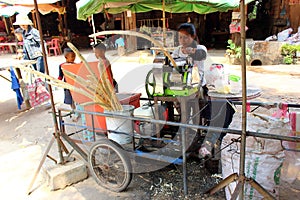 Cooking a sugar cane juice