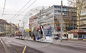 Siemens Combino tram on Bubenbergplatz in Bern