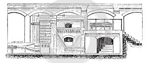 Siemens device, vintage engraving