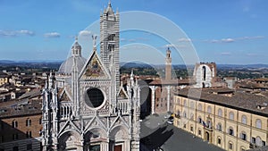 Siena Aeral view by parrot anafi 300 duomo