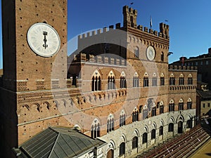 Siena Aeral view by parrot anafi 300 `palazzo Pubblico`