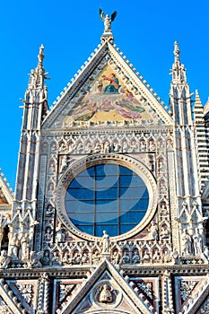 Siena Cathedral facade, Tuscany, Italy