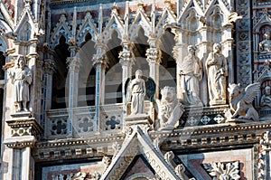 Siena Cathedral facade, Tuscany, Italy