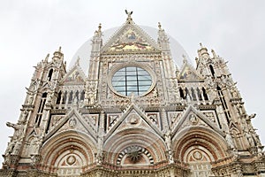 Siena Cathedral facade, Siena, Tuscany, italy