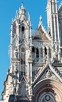 Siena Cathedral facade, Tuscany, Italy