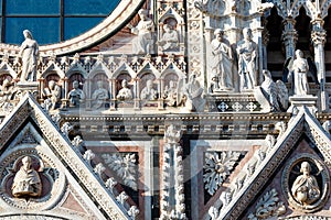 Siena Cathedral facade, Tuscany, Italy