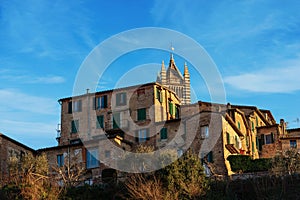 Siena Cathedral and Houses - Tuscany Italy