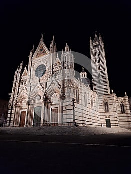 Siena cathedral by night. Tuscany